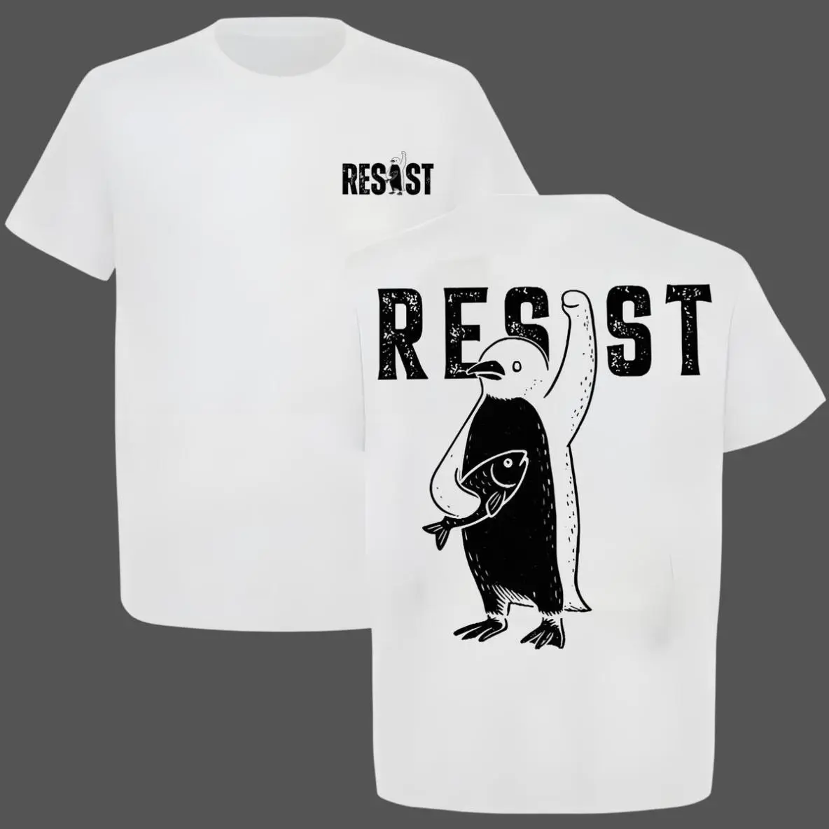 Resist Penguins Shirt, Penguins Against Tariffs Unisex Shirt, Wardrobe Staple, For Any Season, Easy Care, Machine Wash Safe