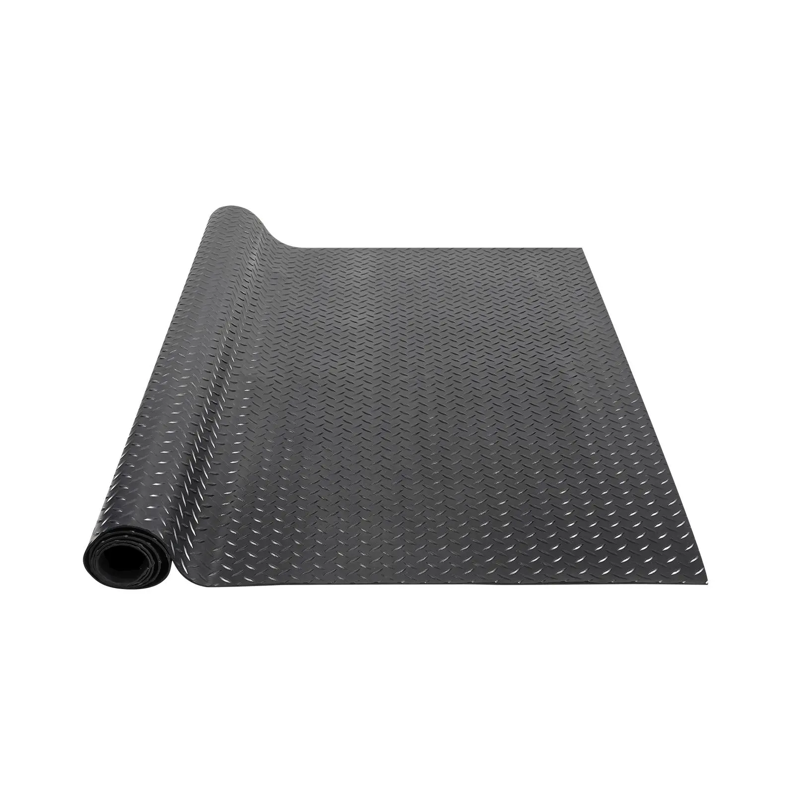 【SummerFinds】VEVOR Diamond-Plate Rubber Flooring Roll,  , 3 mm x 4 ft x 15 ft Garage Floor Mat, SBR Rubber Garage Flooring Roll, Easy to Clean, Diamond Plate Rubber Mat for Under Cars, Garage Industry Gym, Black