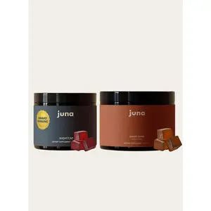 Juna Essential Gummy Duo Dietary Supplement - 60-Count Smart Burn Gummy Vitamins Supplements, 30-Count Nightcap Sleep Gummies for Restful Sleep & Metabolism Support