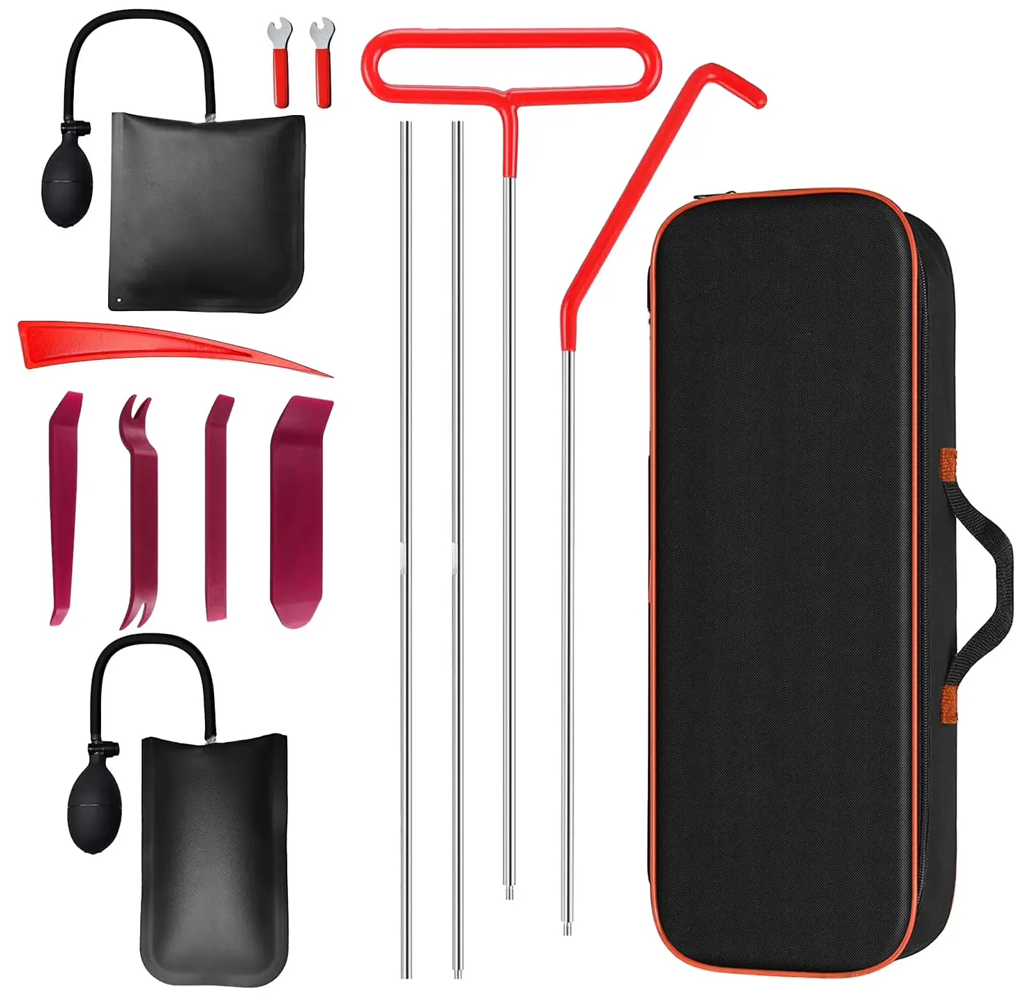 Car Unlock tool set, Car Repair Tool Kit Portable Automotive Tool Set 14 PCS with Carrying Bag for Cars & Trucks Universal Car