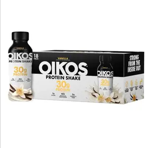 Oikos 30g Protein Shake Vanilla 12 fl oz 18 Pack High Protein Low Sugar No Artificial Sweeteners