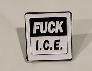 Anti ICE Lapel Pin - Stand Against Tyranny Symbol of Resistance F*** I.C.E. Message for Protests and Rallies