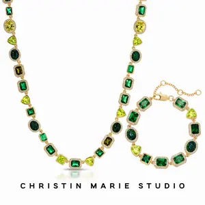 Emerald Envy (Green) Solstice Gemstone BUNDLE (Necklace & Bracelet)