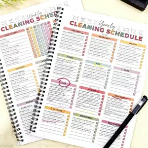 Undated Cleaning Planner for Adults - Daily, Weekly & Monthly Cleaning Schedule Checklist, Household Chores Organizer Notebook for Home Management, Routine Tracking, Home Decor, Apartment Decor, Summervibes Funny Stickers