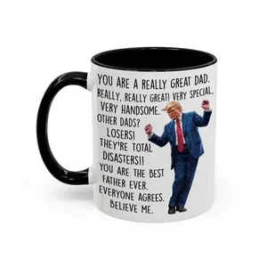 Trump Dad Mug, Funny Father Coffee Cup Dancing Don, Political Gag Gift To Fatherdays - scs17675