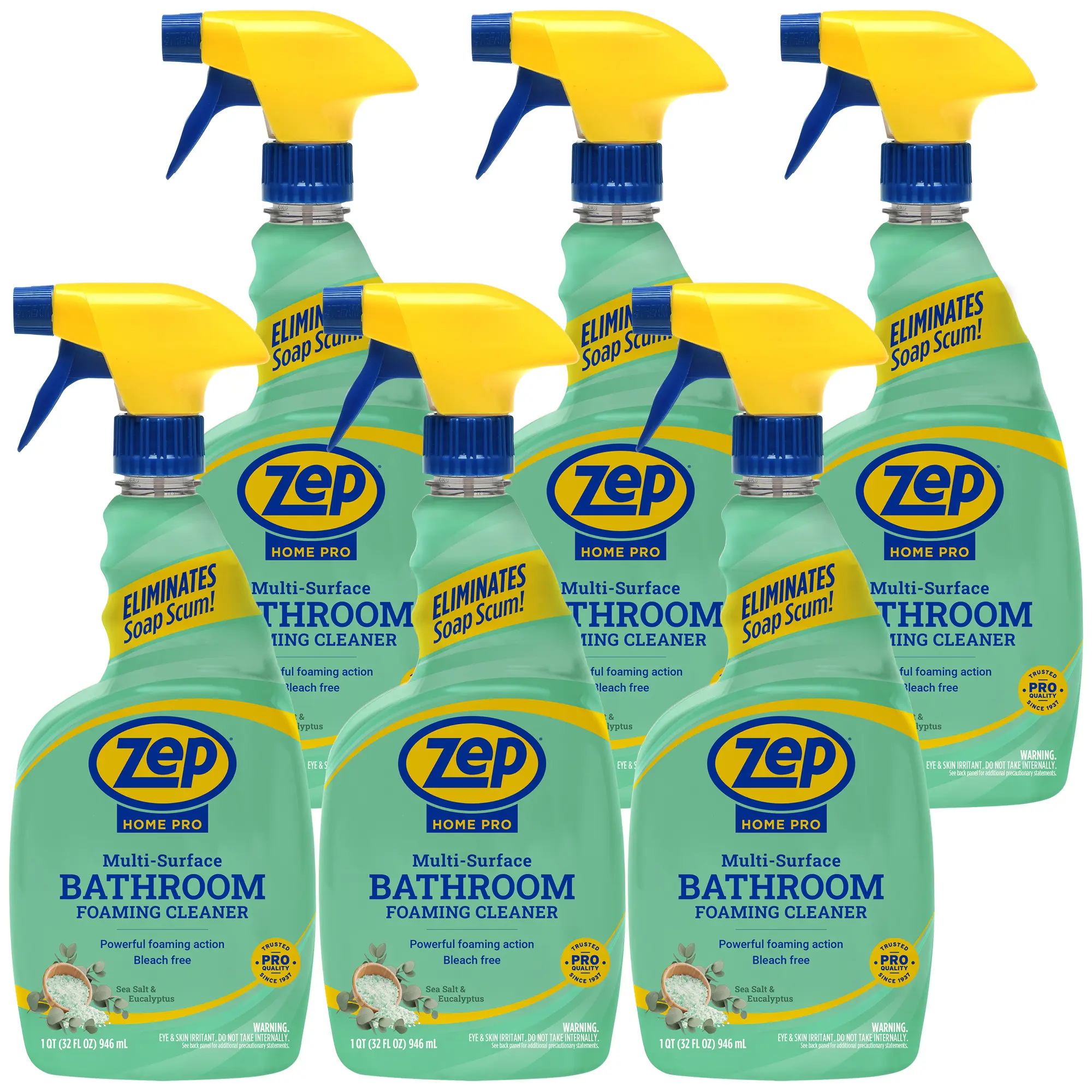 Zep Home Pro Multi-Purpose Foaming Bathroom Cleaner - Bleach-Free, Removes Hard Water Spots - 32 oz.