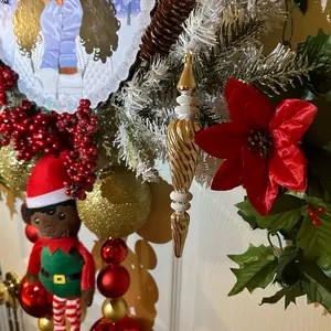 Elf Christmas Wreath for Festive Home Decorations