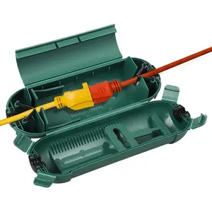 Weather-Resistant Outdoor Extension Cord Wire Protector – Durable Safety Junction Box for Secure Connection - Versatile for Events & Garden Use
