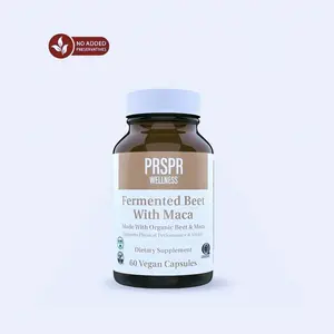 PRSPR Wellness Fermented Beet Root Maca 60ct Capsules | Vegan Organic | Enhanced Absorption | Clean Daily Nutrition