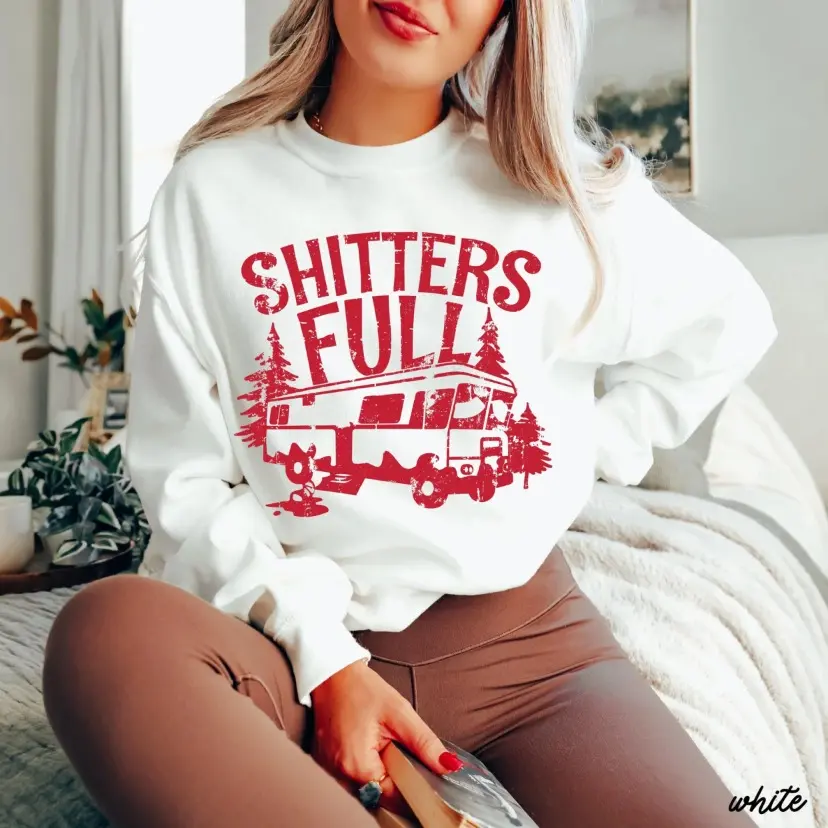 National Lampoon Christmas Vacation Shirt, Clark Griswold Shitters Full Sweater, Xmas Vacation Movie 1983 T-shirt, Funny Christmas Gift