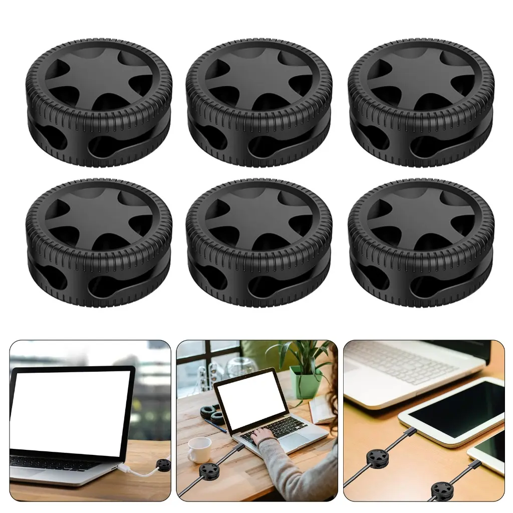 6Pcs Charging Cord Organizers Portable Charger Cord Holder Storage Cable Winder Cable Management Flexible USB Cable