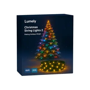 Christmas Tree Lights – Smart RGB LED String Lights with Bluetooth App Control, USB Powered Fairy Lights for Home & Party Decor