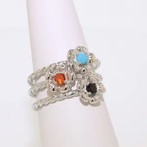 Wild Rose Rings - Sterling Silver Special Colors