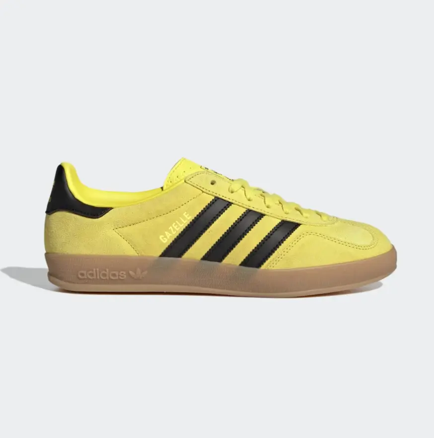 Adidas Gazelle Indoor Shock Yellow Black SKU: JR6303 Sneaker Shoes Footwear Running Shoes Gym Shoes Mens Shoes Sneakers