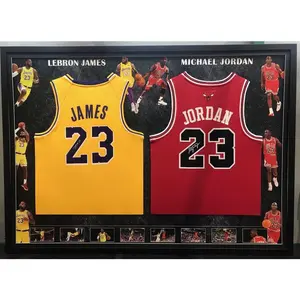 LEBRON JAMES & MICHAEL JORDAN DUAL JERSEY Poster Print UNFRAME BUNDLE