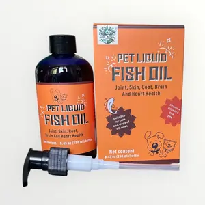 Pet Liquid Fish Oil for Dogs & Cats – Omega 3 (EPA & DHA) for Skin, Coat, Joint & Heart Health – 250ml