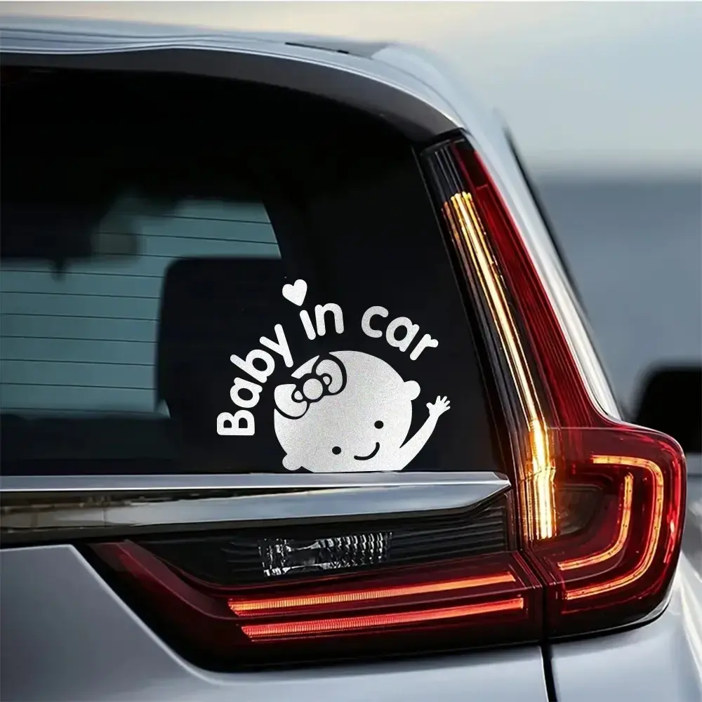 2026 New 3D Cartoon Sticker Baby In Car Auto Window Glass Funny Creative Baby on Board Decor Personalized Decoration Exterior Accessories For your Cars