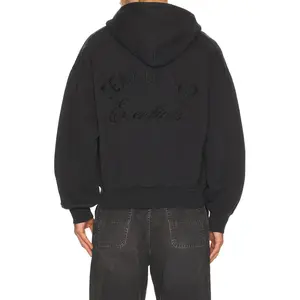 Fear of God ESSENTIALS Classic Full Zip Hoodie in Vintage Black Fear of God ESSENTIALS Classic Full Zip Hoodie in Vintage Black