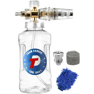 Christmas 1.5L Car Wash Foam Cannon, Snow Foam Lance with Car Wash Mitt, Quick Connect Additional Orifice Nozzle, Foam Blaster Pressure Washer for Summer, Car Cleaning Tools, Car Wash Equipment, Foam Spray Lance