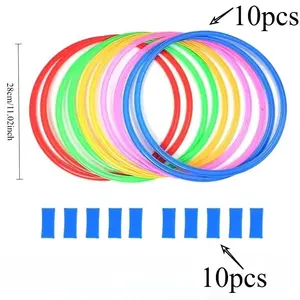 20-Piece Jumping Sensory Sports Set, Outdoor Agility Ladder, Quick Reaction Training, Lawn and Backyard Activity Gear, Mixed Colors