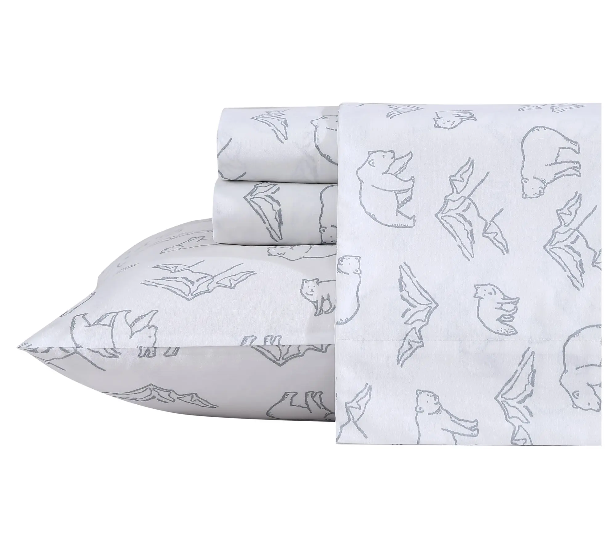 Eddie Bauer Smokey Bear Camp Grey Twin Sheet Set