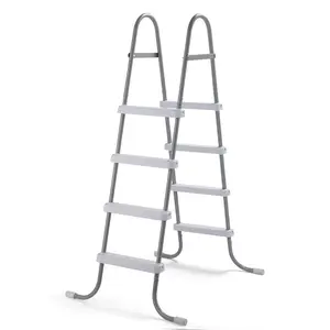 Pool Ladder 42in, Above Ground Pool Access Steps, Weather Resistant Steel Pool Ladder, Outdoor Backyard Swimming Pool Equipment