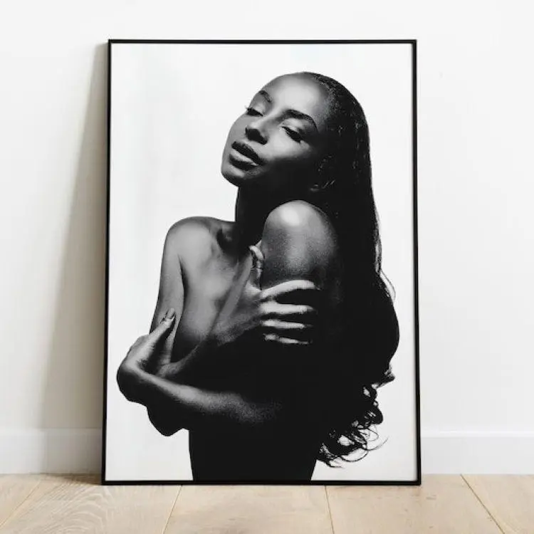 Sade Adu Poster Photography, Printable Poster, Sade Art, Black And White Wall Art, British Singer, Music Celebrity Poster