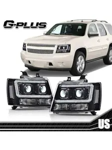 Fit For 2007-2014 Chevy Avalanche Tahoe Suburban Dual LED Projector Headlights New