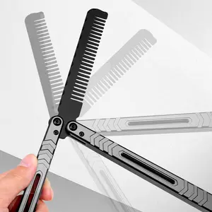 Aluminum Alloy Butterfly Training Comb, Hand-Operated Skill Toy, Beginner Practice Tool, High-Quality Edc Metal Tool ---LG06