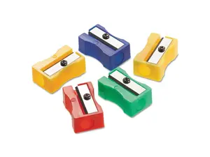 Westcott Manual Pencil Sharpeners Red/Blue/Green/Yellow 4w x 2d x 1h 24/Pack