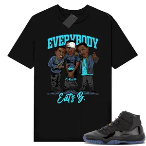 Gamma Blue 11s Sneaker Tees Black Paid In Full