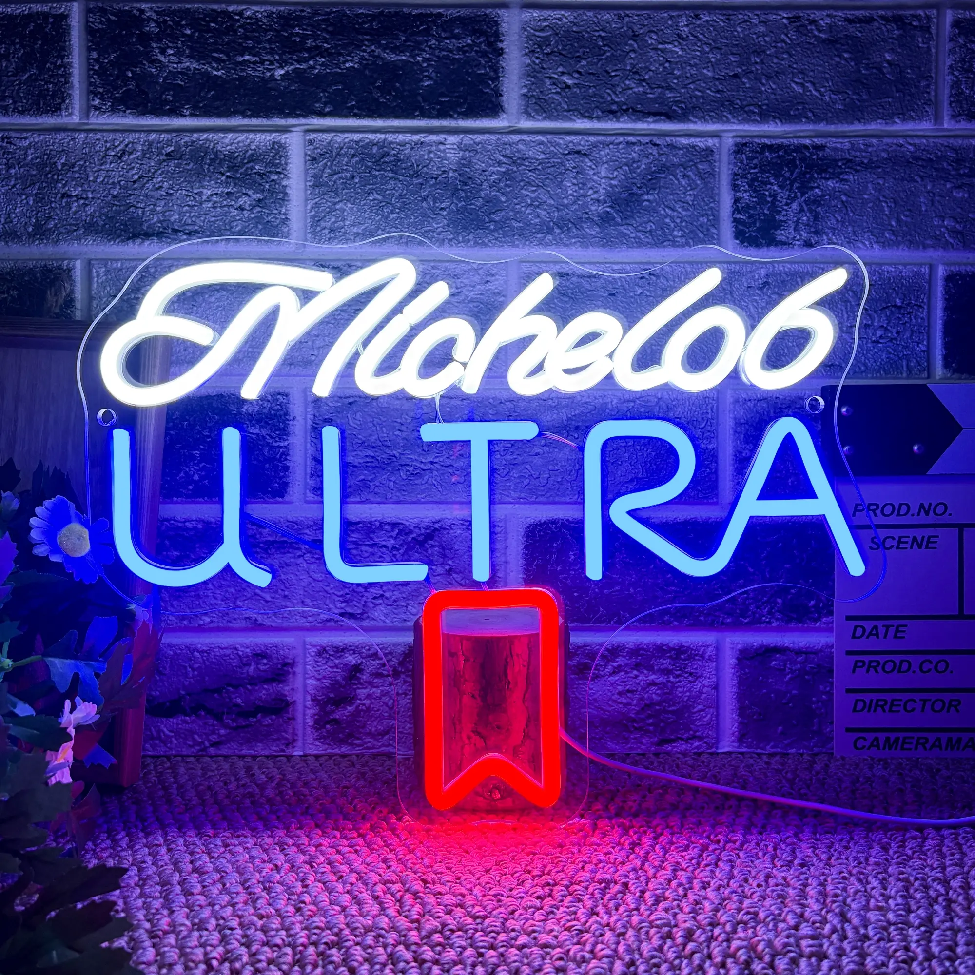 Beer Glow Sign Wall Hanging Neon Light, Bar Wall Decoration Neon Light, Led Neon Lights, Wall Mounted Lights, Led Lighted, USB Powered Dimmable LED Pub opening neon sign, suitable for opening gifts, hotels, parties