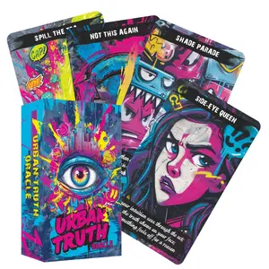 Urban Truth Oracle Cards Game, Tarot Card Game, 80 Cards, Street Graffiti Culture Inspiration, Raw and Sharp Language, 13x8 Cm, Divination Card Deck, Tarot Card Decks