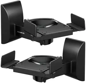 Mount-It! Adjustable Speaker Wall Mounts w/ Sliding Clamps Durable Steel (pair)