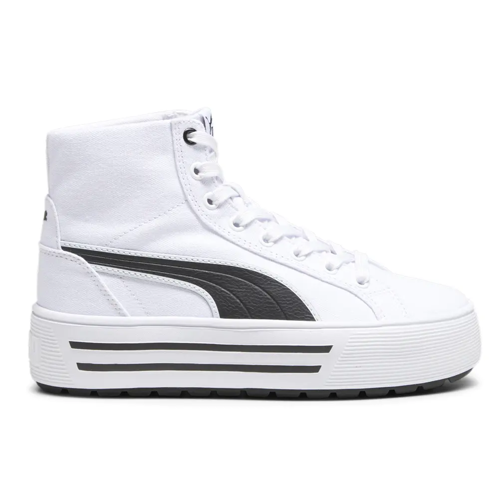 PUMA Womens Kaia 2.0 Mid Platform Sneakers Shoes Casual - White PUMA Womens Kaia 2.0 Mid Platform Sneakers Shoes Casual - White