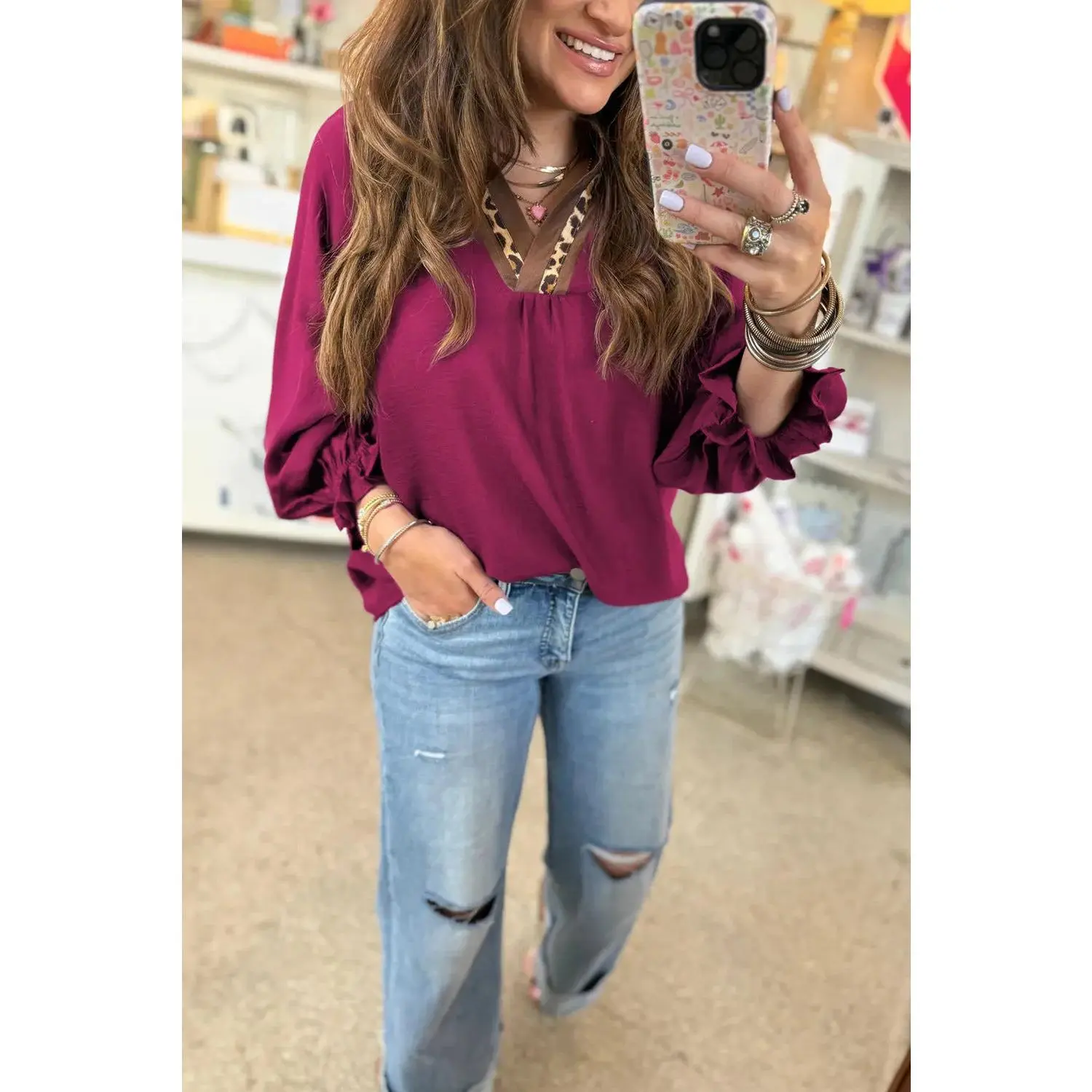 Foster Bracelet Sleeve Blouse