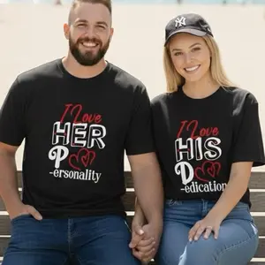 Funny Couple Matching Shirts Camisetas Parejas Divertidas I Love Her His Prank Gift Viral Valentine Set para Él y Ella Unisex Graphic Tee Couple Humor Relationship Shirts Regalo Pareja San Valentin Broma Meme Outfit Casual Streetwear