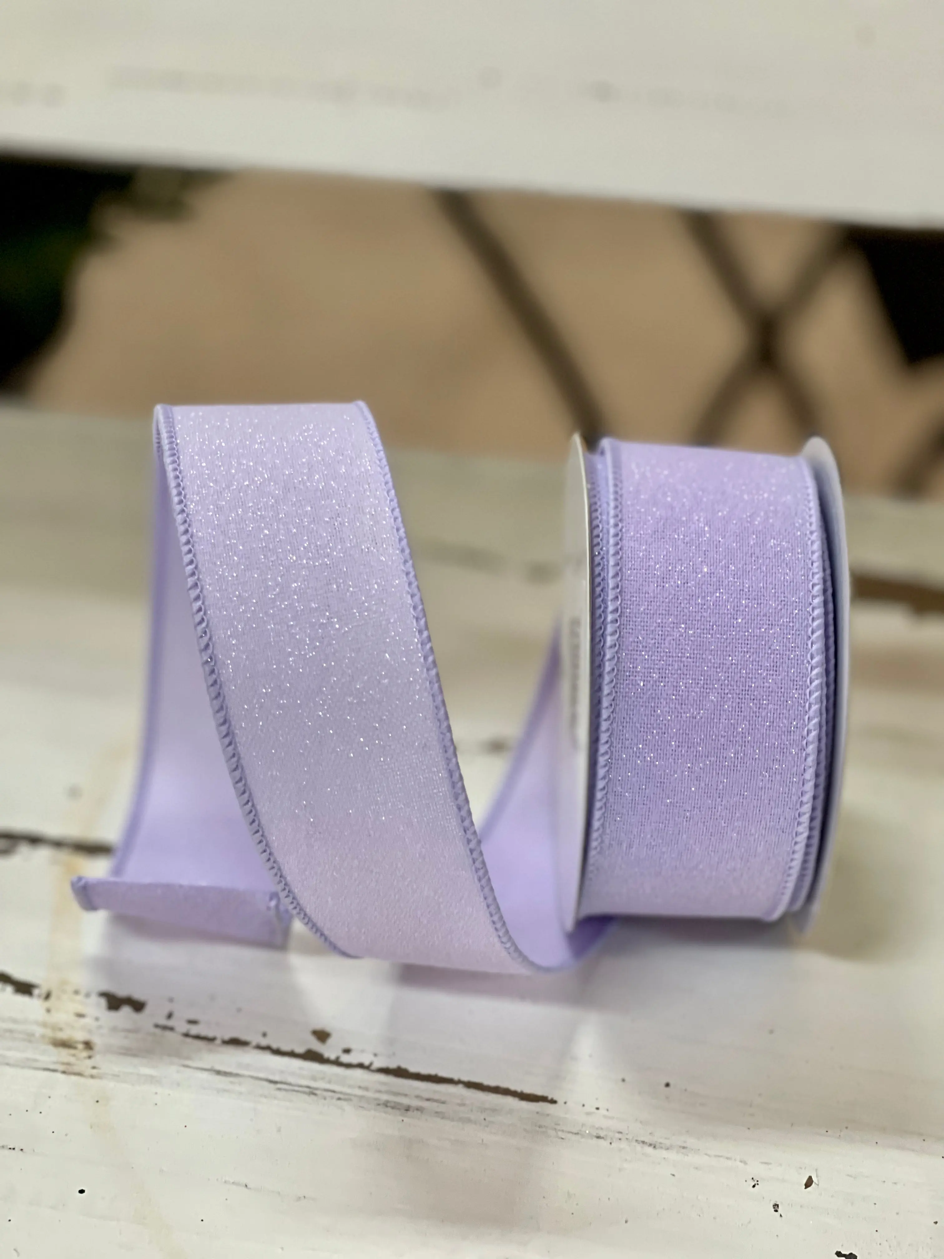1.5 Inch By 10 Yard Lavender Crystal Shine Ribbon