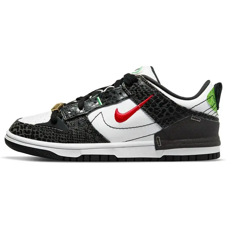 Nike Dunk Low Disrupt 2 Just Do It Black Snakeskin' Skate Shoes Women's DV1490-161