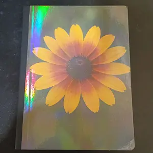 Sunflower Notebook with Vibrant Floral Design and Holographic Finish for Note-Taking and Journaling