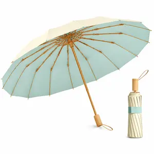 Compact Folding Umbrella, Windproof Travel Umbrella with UPF 50+ UV Protection, Lightweight Waterproof Umbrella, Lightweight Foldable Umbrella