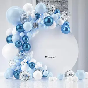 104 Piece Blue Arch Balloon Set, Balloon Arch Kit, Balloon Arch Backdrop, Latex Balloons, Perfect for Birthday Wedding Party Background Decoration, Celebration Supplies, Event Decorations