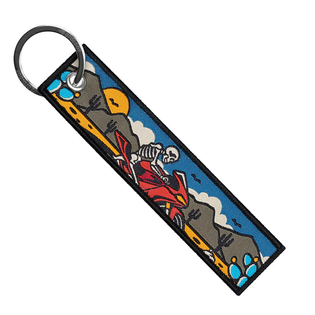 Skull Desert Rider - Motorcycle Keychain
