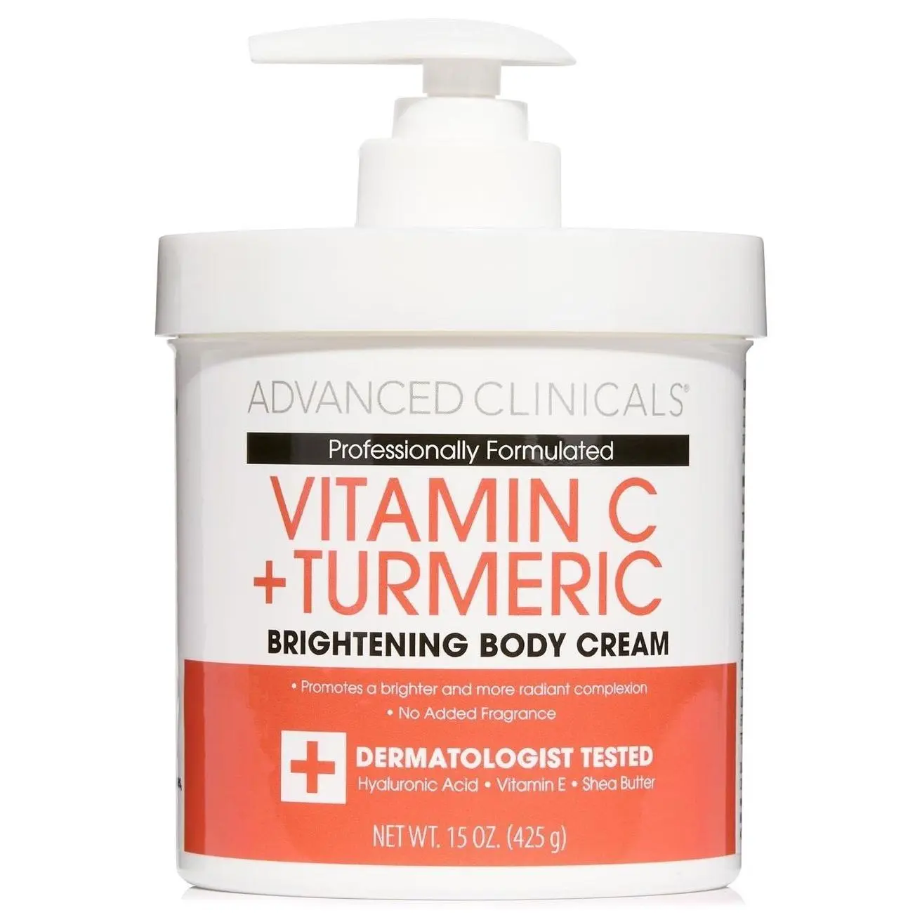 Vitamin C Cream Dry Skin Rescue Skin Care Face & Body Cream Infused W/Turmeric, Vitamin E, & Shea Butter. Firming & Brightening Anti Aging Moisturizer, 15 Fl Oz