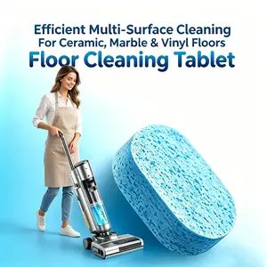 Floor Cleaning Tablets ，bathroom scrubLemon-Scented  Cleaning Tablets - 12-Piece Fast-Drying, mop Residue-Free Formula for Wood, Tile & Marble,cleaning use
