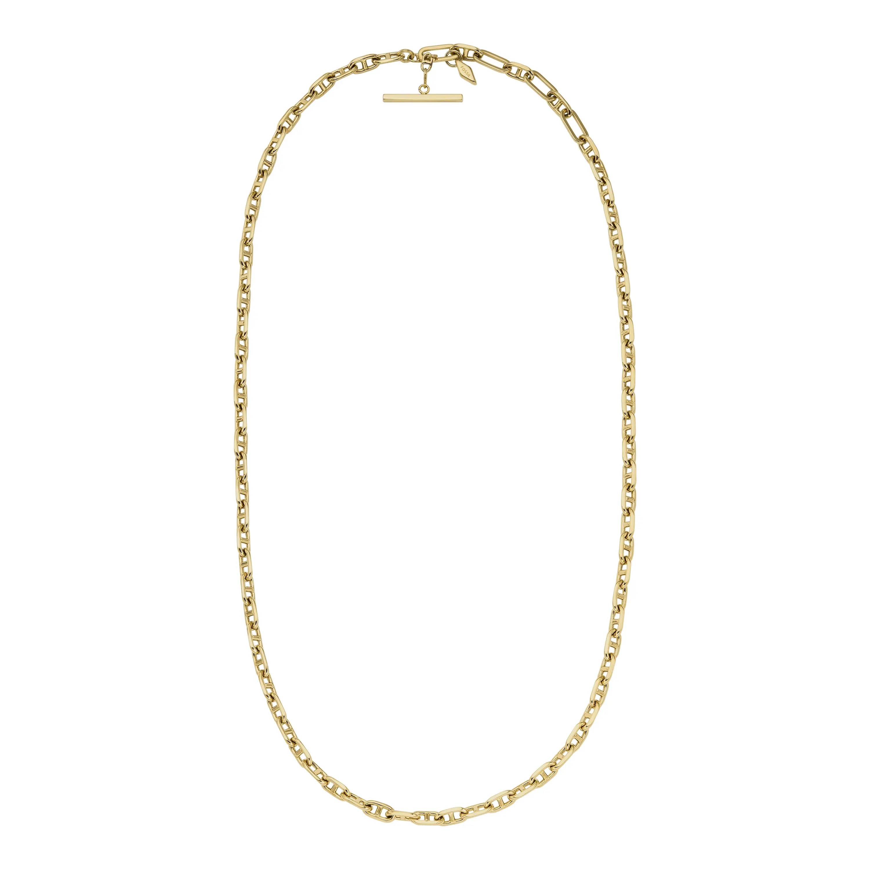 Fossil Women's Heritage D-Link Gold-Tone Brass Anchor Chain Necklace