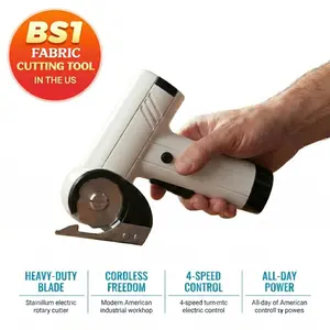 Cordless Electric Scissors| 4-Speed Adjustable Rotary Power Cutter, Heavy-Duty Fabric Cutter for Fabric, Leather, Cardboard, Paper & DIY Crafts, Portable Cutting Tool