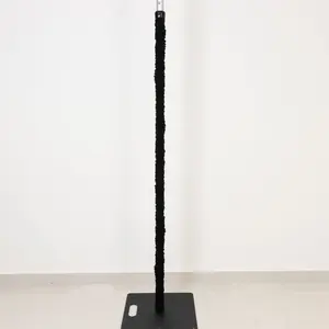 Spandex Upright Pole Cover – 20ft Black, Stretch Fabric for Curved Aluminum Chandelier Hanger, Pipe & Drape, Lighting & Stage Use, Event Setup
