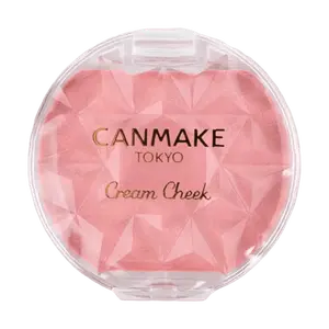CANMAKE Creamy Touch Blush Palette - Dreamy Peach, Pearlescent Cheek & Highlight Duo, Airy Matte Finish, Japanese Makeup