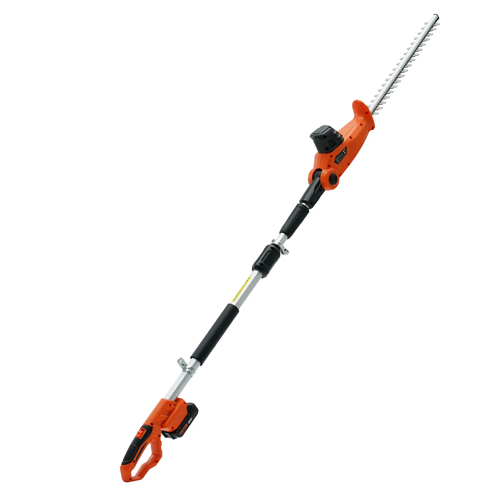 VEVOR 20V Cordless Grass Trimmer & Hedge Trimmer, 18-in Double-edged Steel Blade, 74-94-in Flexible Telescoping Handle, 20V Battery & 1h Fast Recharge Kit, Dual Switches for Control, Protective Cover for Storage, Garden Tool, Father's Day Gift for Him, Gi